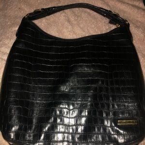 Black snake skin purse